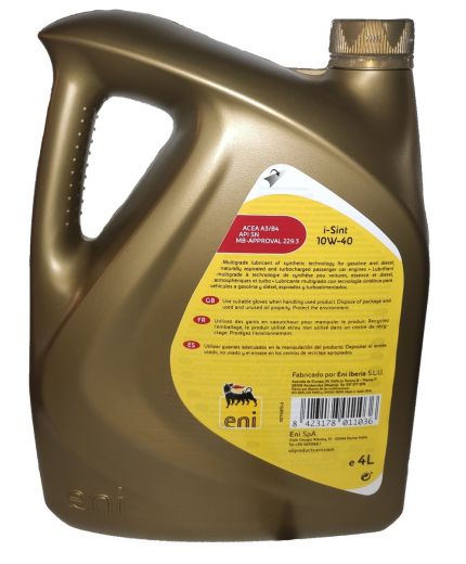 Моторное масло ENI I-SINT 0W-40 4л Фото 4