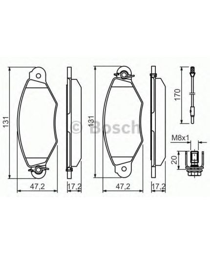BOSCH Колодки дисковые передние Фото 2