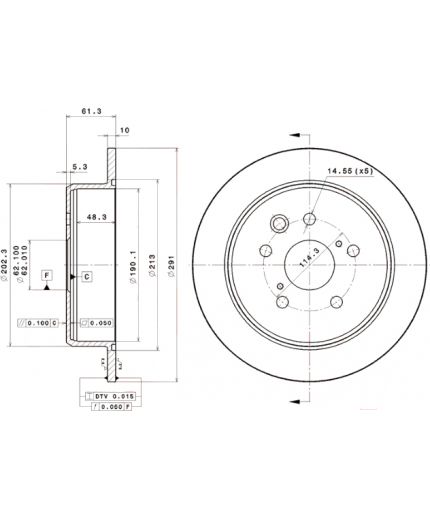 BREMBO Тормозной диск задний Фото 2