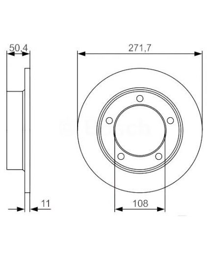 BOSCH Тормозной диск передний