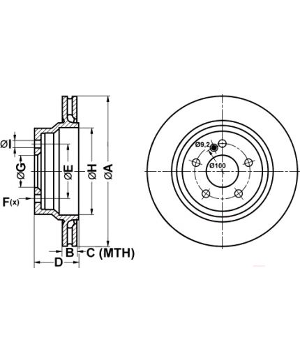 ATE Тормозной диск задний