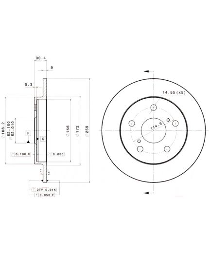 BREMBO Тормозной диск задний Фото 2