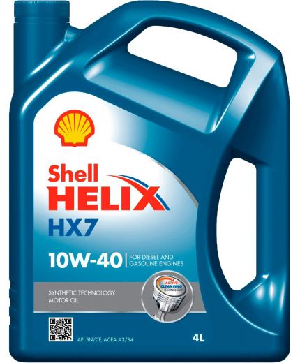 Моторное масло SHELL Helix HX7 10W-40 4л (Заменен на 550053737)