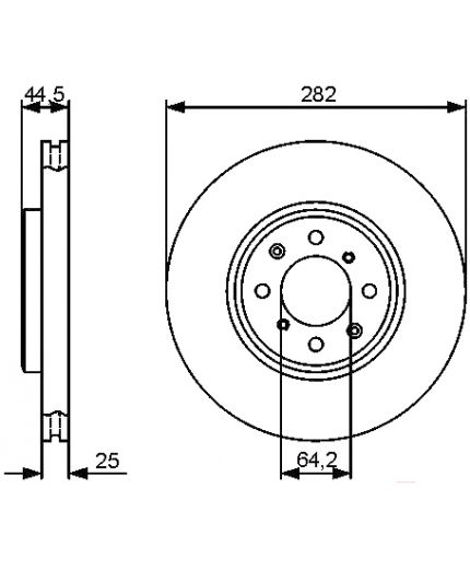 BOSCH Тормозной диск передний