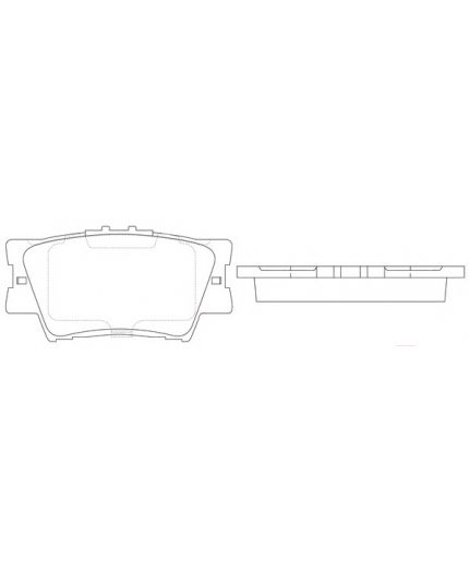 TOYOTA Колодки дисковые задние