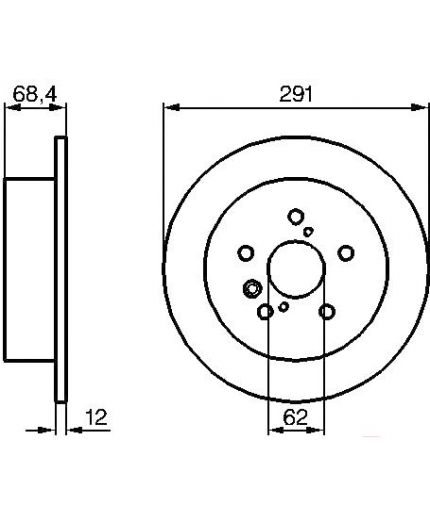 BOSCH Тормозной диск