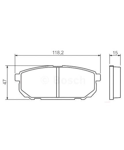 BOSCH Колодки дисковые задние