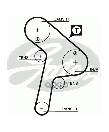 GATES Ремень ГРМ