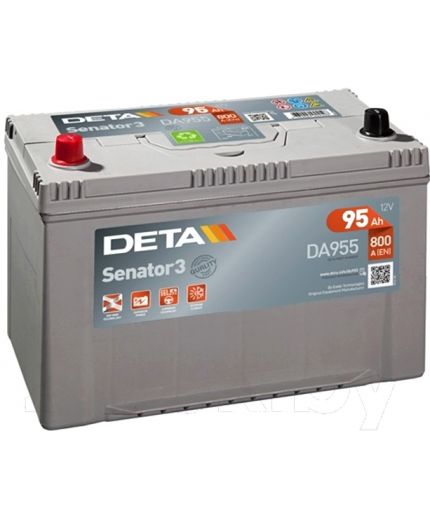 DETA Аккумулятор Senator3 DA955 800А (95 А/ч)
