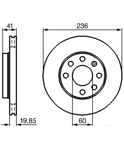 BOSCH Тормозной диск передний