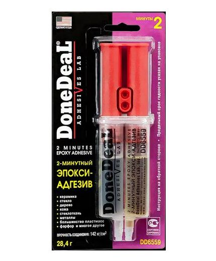 Done Deal Эпокси-адгезив в шприце 2 мин. 28,4г Фото 2
