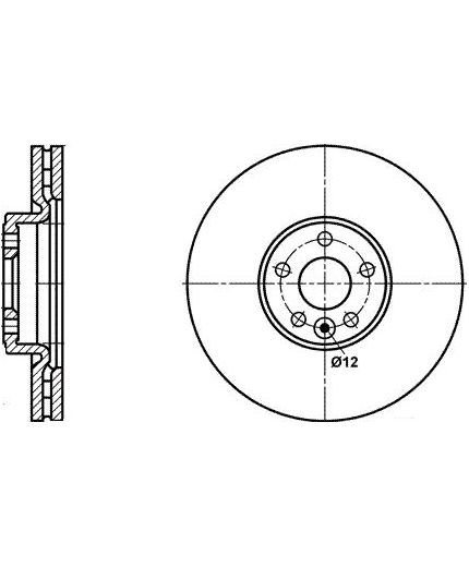 ATE Тормозной диск передний Фото 3