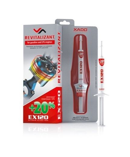 XADO EX 120 Шприц 8мл ревитализант для бензиновых двигателей, блистер Фото 2