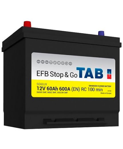 TAB Аккумулятор Magic Stop&Go Asia EFB 60 JR 600А (60 А/ч) Фото 2