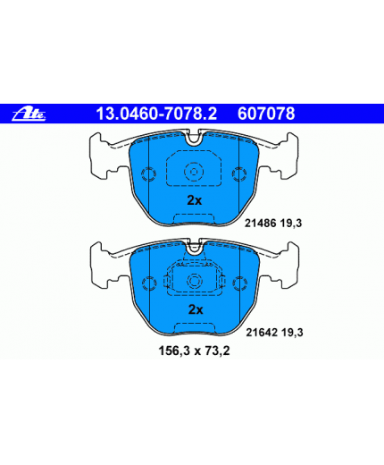 ATE Колодки дисковые передние Фото 2