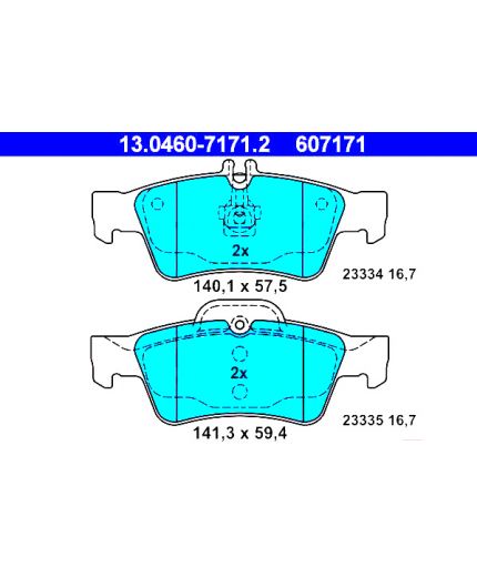 ATE Колодки дисковые задние Фото 2