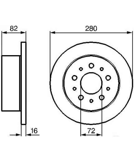 BOSCH Тормозной диск