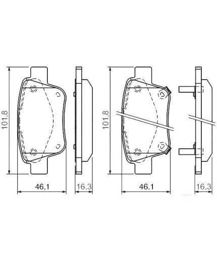 BOSCH Колодки дисковые задние