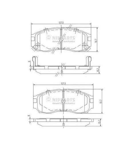 NIPPARTS Колодки дисковые