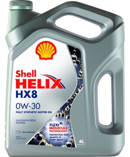 Моторное масло SHELL Helix HX8 0W-30 4л