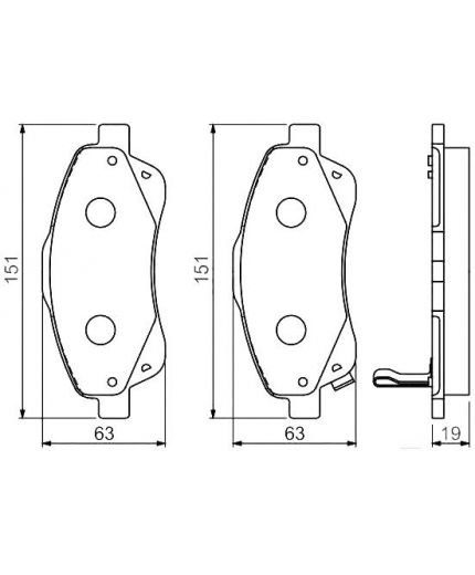 BOSCH Колодки дисковые передние