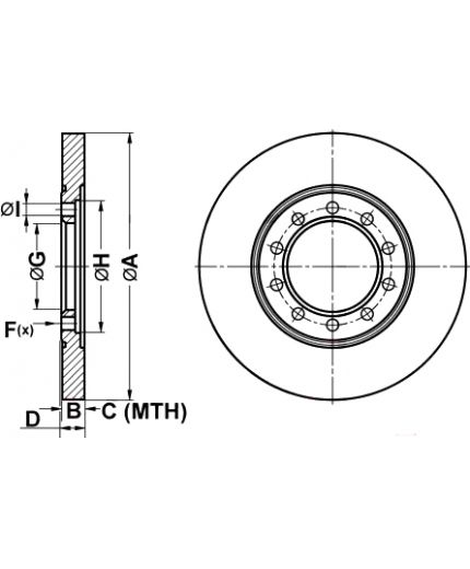 ATE Тормозной диск задний