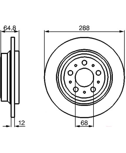 BOSCH Тормозной диск