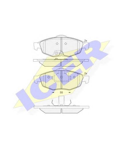 ICER Колодки дисковые