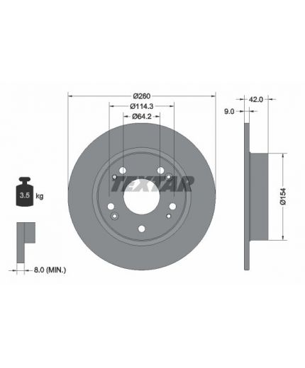 Textar Тормозной диск задний