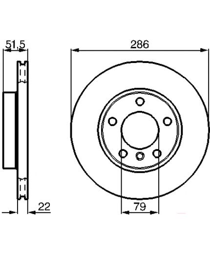 BOSCH Тормозной диск
