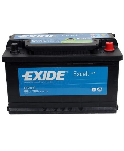 EXIDE Аккумулятор Excell EB800 700А (80 А/ч)