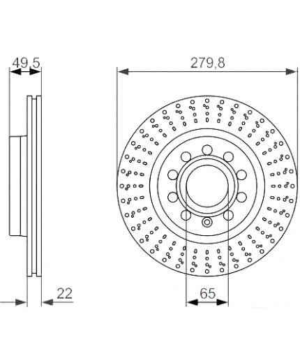 BOSCH Тормозной диск передний Фото 2