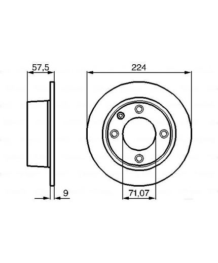 BOSCH Тормозной диск задний