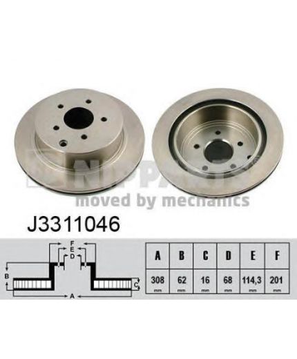 NIPPARTS Тормозной диск задний