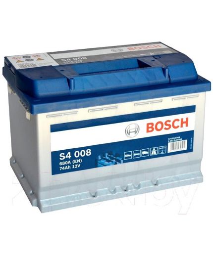 BOSCH Аккумулятор S4 008 680А (74 А/ч) Фото 2