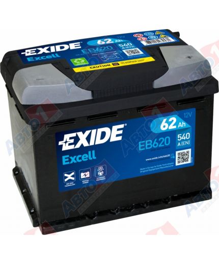 EXIDE Аккумулятор Excell EB620 540А (62 А/ч)
