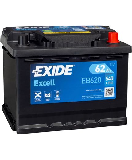EXIDE Аккумулятор Excell EB620 540А (62 А/ч) Фото 3