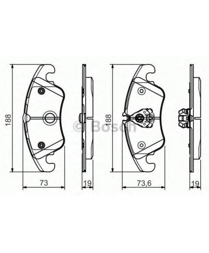 BOSCH Колодки дисковые передние Фото 2