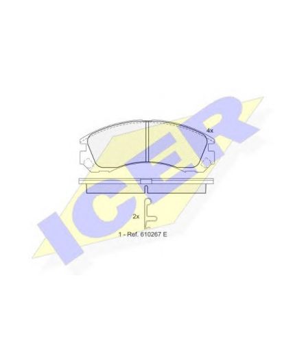 ICER Колодки дисковые