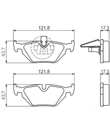 BOSCH Колодки дисковые задние