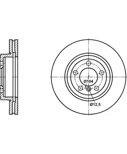 ATE Тормозной диск передний