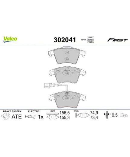 Valeo Колодки дисковые передние Фото 3