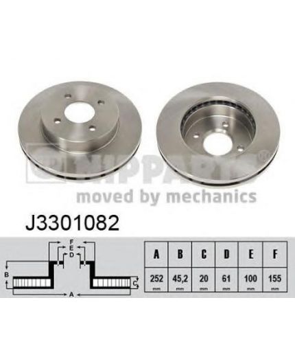 NIPPARTS Тормозной диск