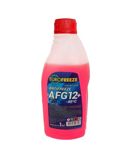 Антифриз Eurofreeze Antifreeze красный AFG 12+ -35C 1кг 0,88л Фото 2