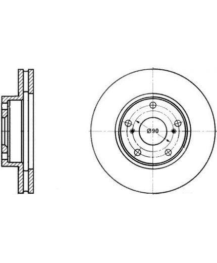 ATE Тормозной диск передний