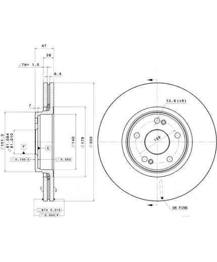 BREMBO Тормозной диск передний Фото 2