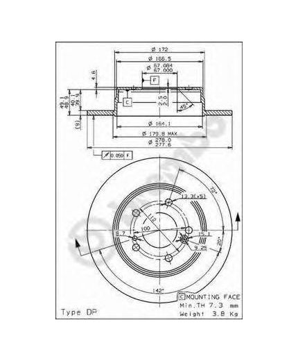 BREMBO Тормозной диск Фото 3