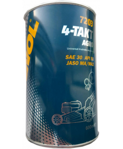 MANNOL Масло 4-Takt Agro SAE 30 7203 600 мл. METAL