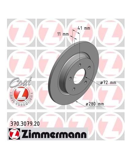 ZIMMERMANN Тормозной диск задний