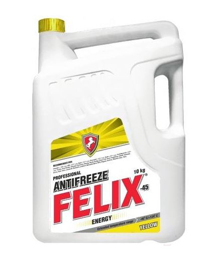 Антифриз FELIX (03821) желтый Energy G12 -40°С 10кг 8,9л Фото 2